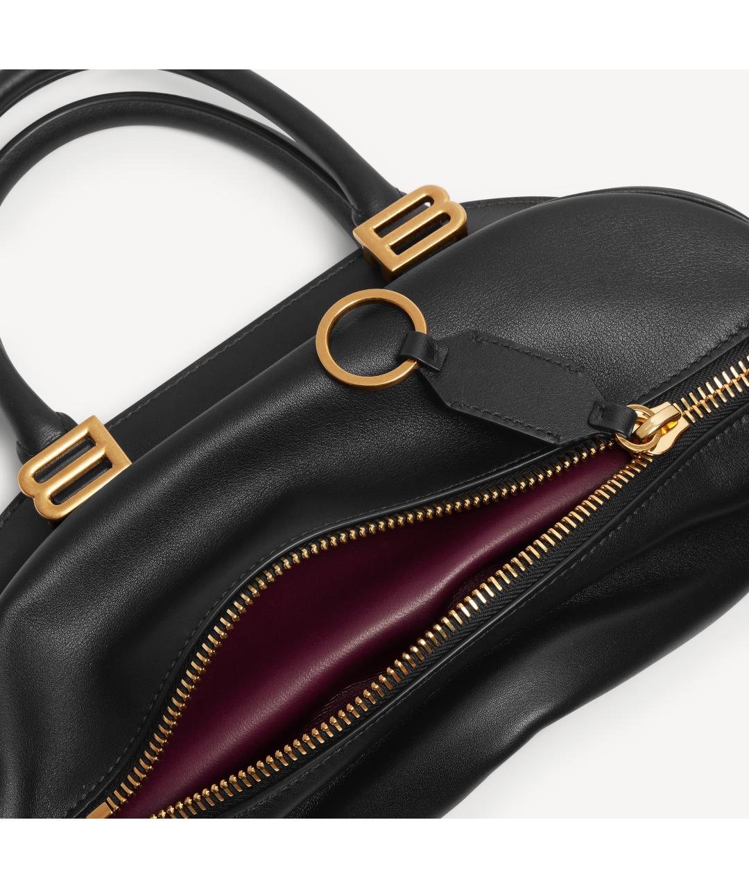 BALENCIAGA Черная кожаная сумка через плечо, фото 6