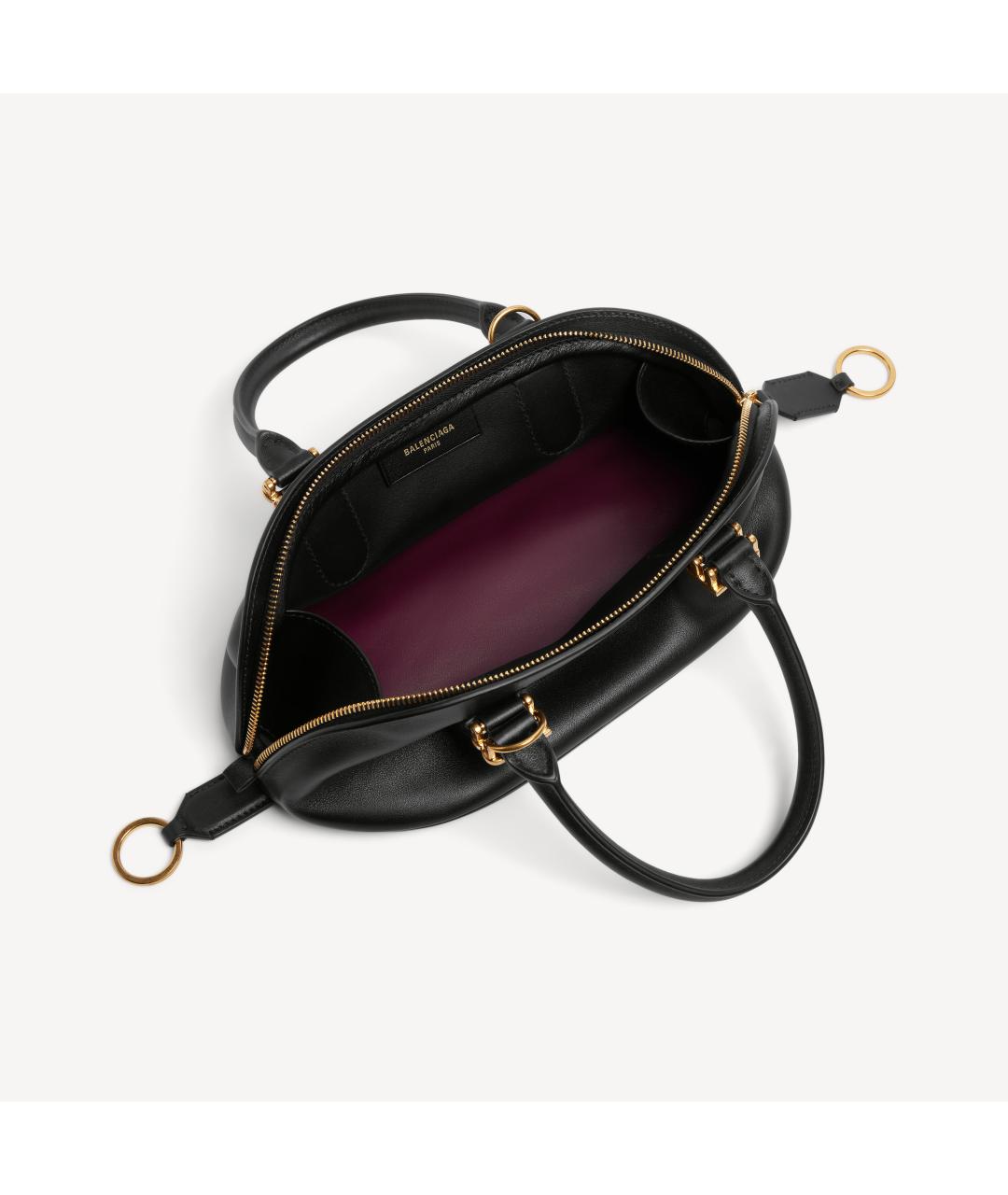 BALENCIAGA Черная кожаная сумка через плечо, фото 3