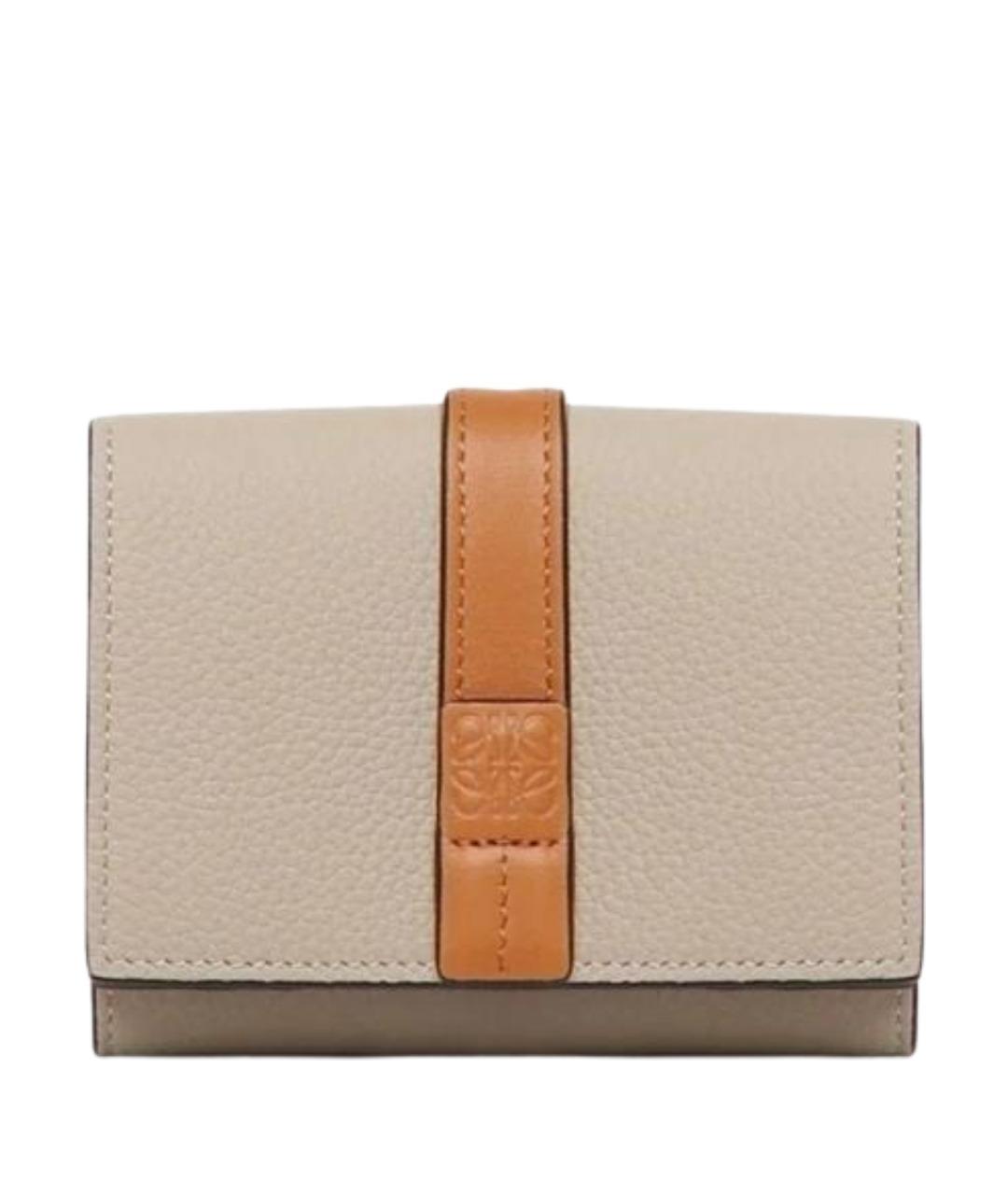 LOEWE Бежевый кожаный кошелек, фото 1