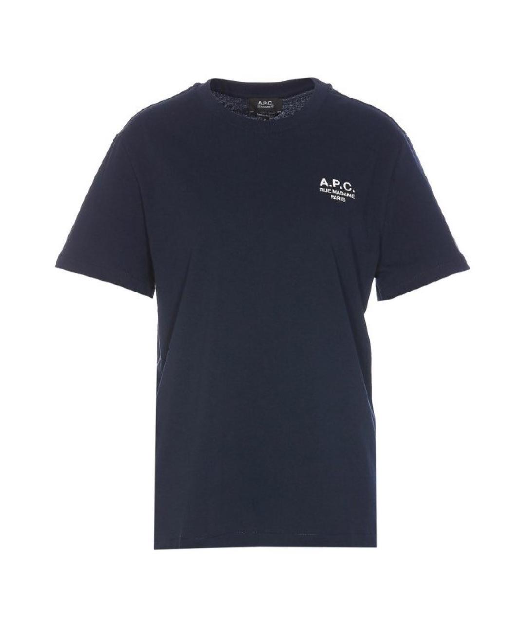 A.P.C. Синяя хлопковая футболка, фото 1