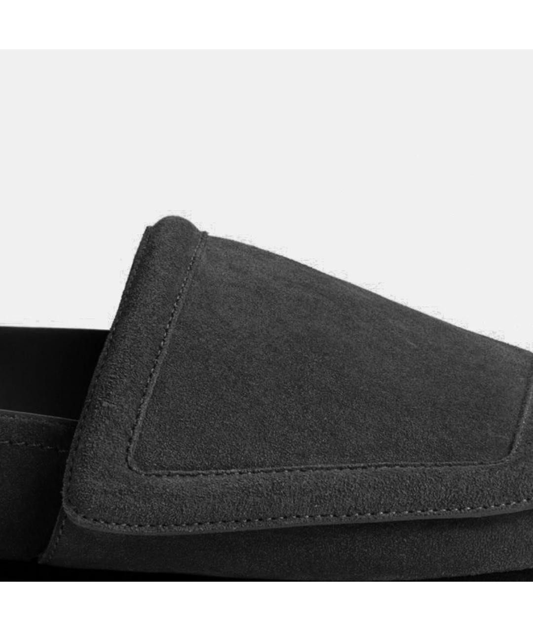 PHOEBE PHILO Черные кожаные шлепанцы, фото 3