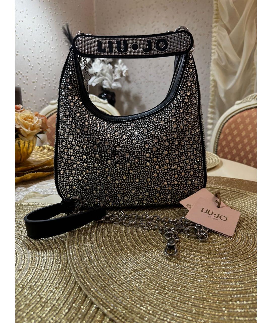 LIU JO Серебряная сумка через плечо из искусственной кожи, фото 6