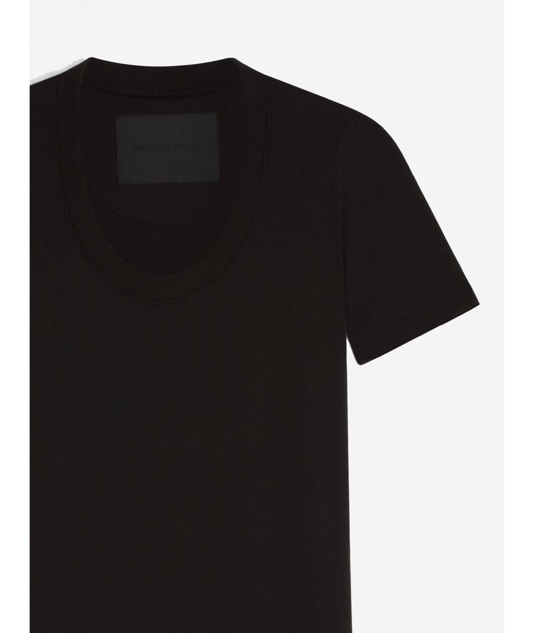 PHOEBE PHILO Черная хлопковая футболка, фото 3