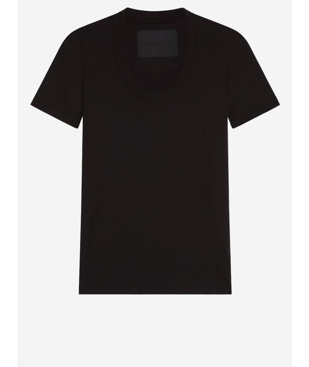 PHOEBE PHILO Черная хлопковая футболка, фото 1