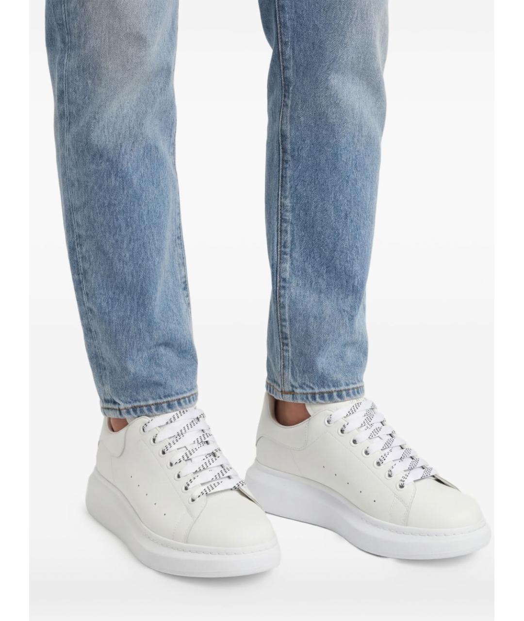 ALEXANDER MCQUEEN Белые кожаные кеды, фото 5