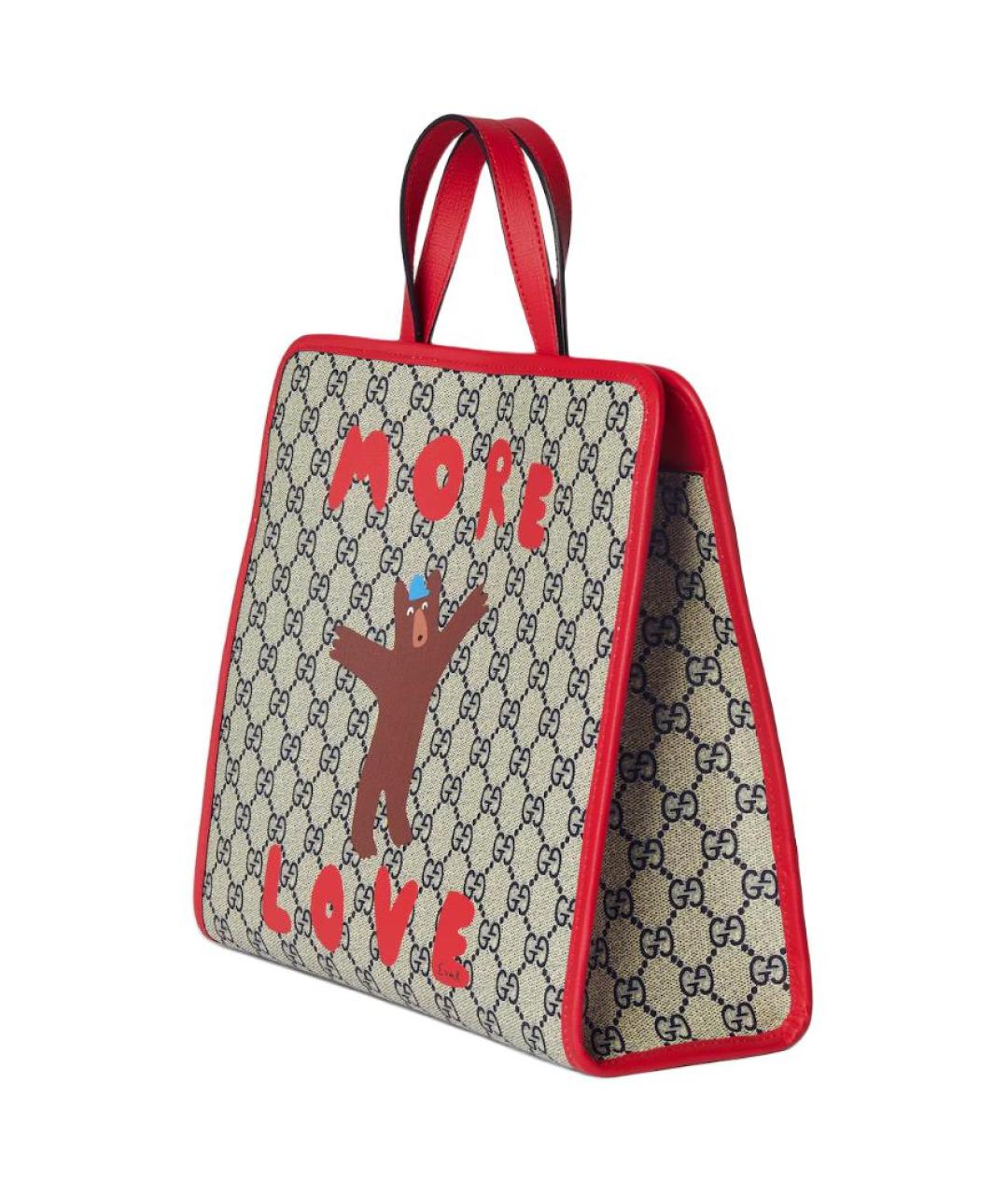 GUCCI Бежевая сумка через плечо из канвы, фото 2