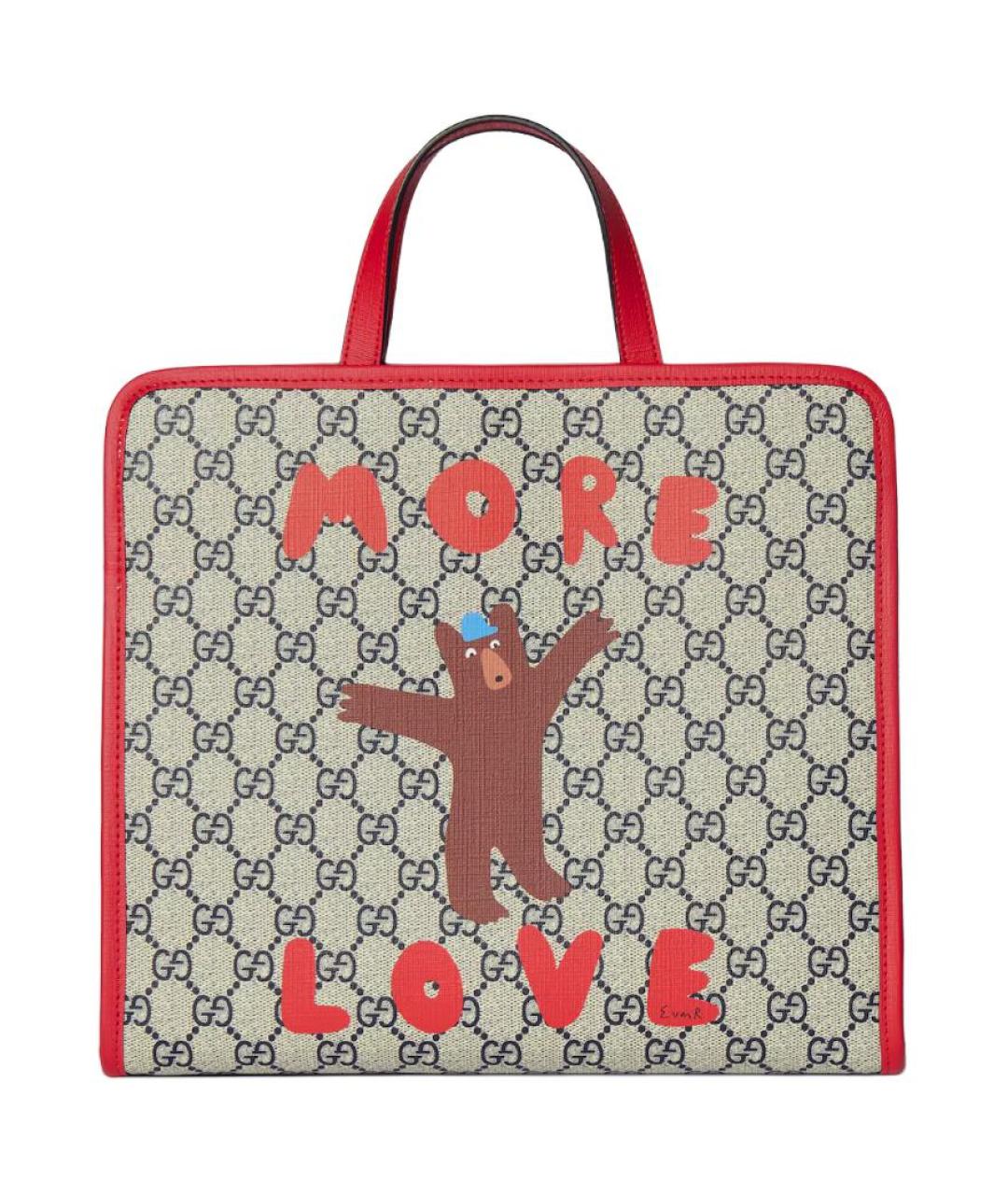 GUCCI Бежевая сумка через плечо из канвы, фото 1