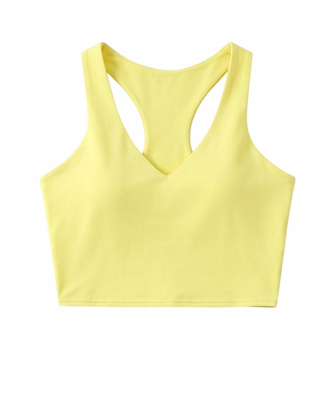 ALO YOGA Желтая майка, фото 1