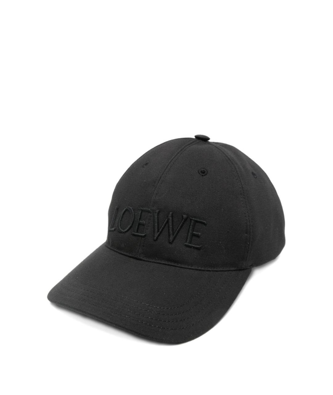 LOEWE Черная хлопковая кепка/бейсболка, фото 1