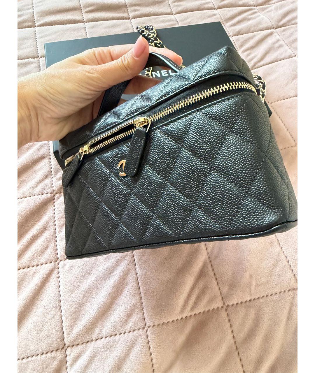 CHANEL Черная кожаная сумка через плечо, фото 3