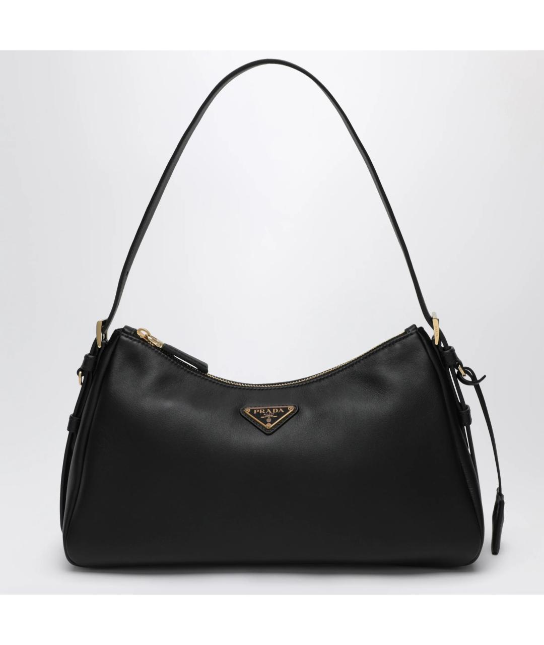 PRADA Черная кожаная сумка через плечо, фото 3