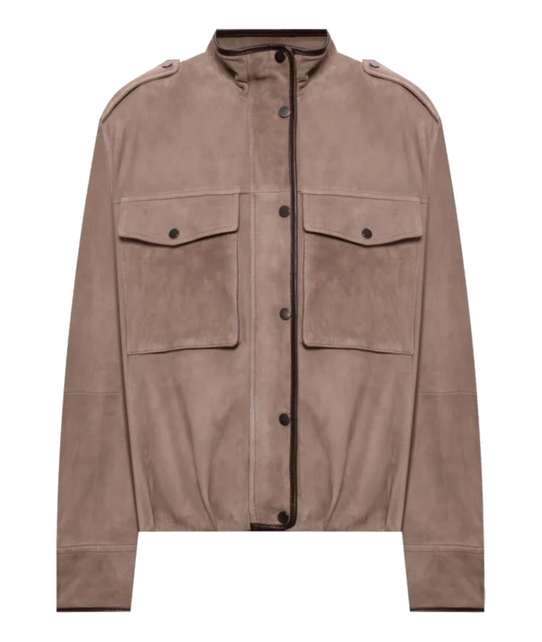 BRUNELLO CUCINELLI Коричневая замшевая куртка, фото 1