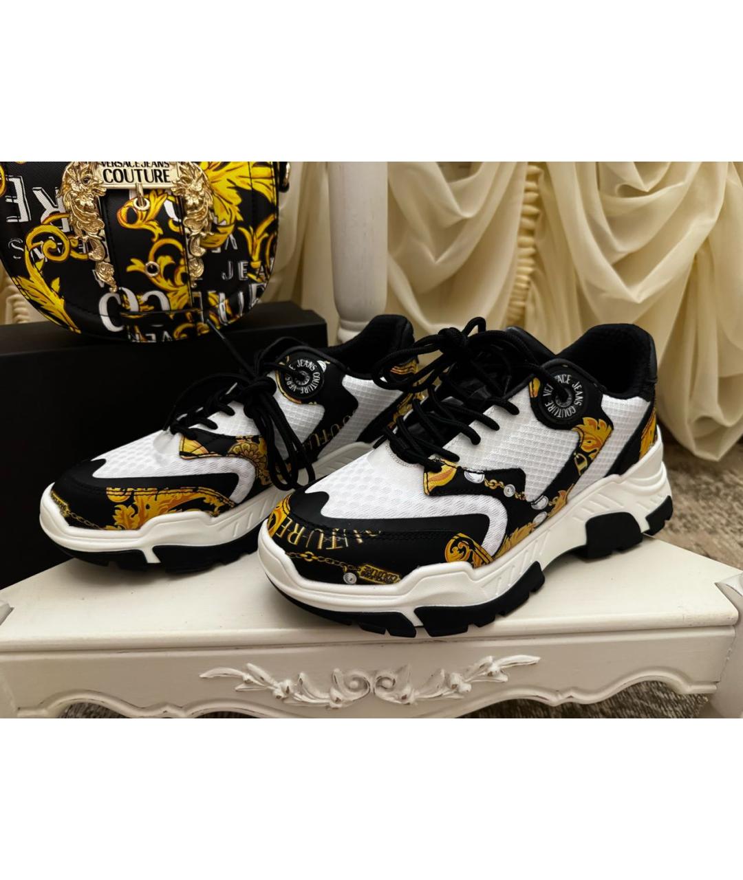 VERSACE JEANS COUTURE Мульти текстильные кроссовки, фото 6