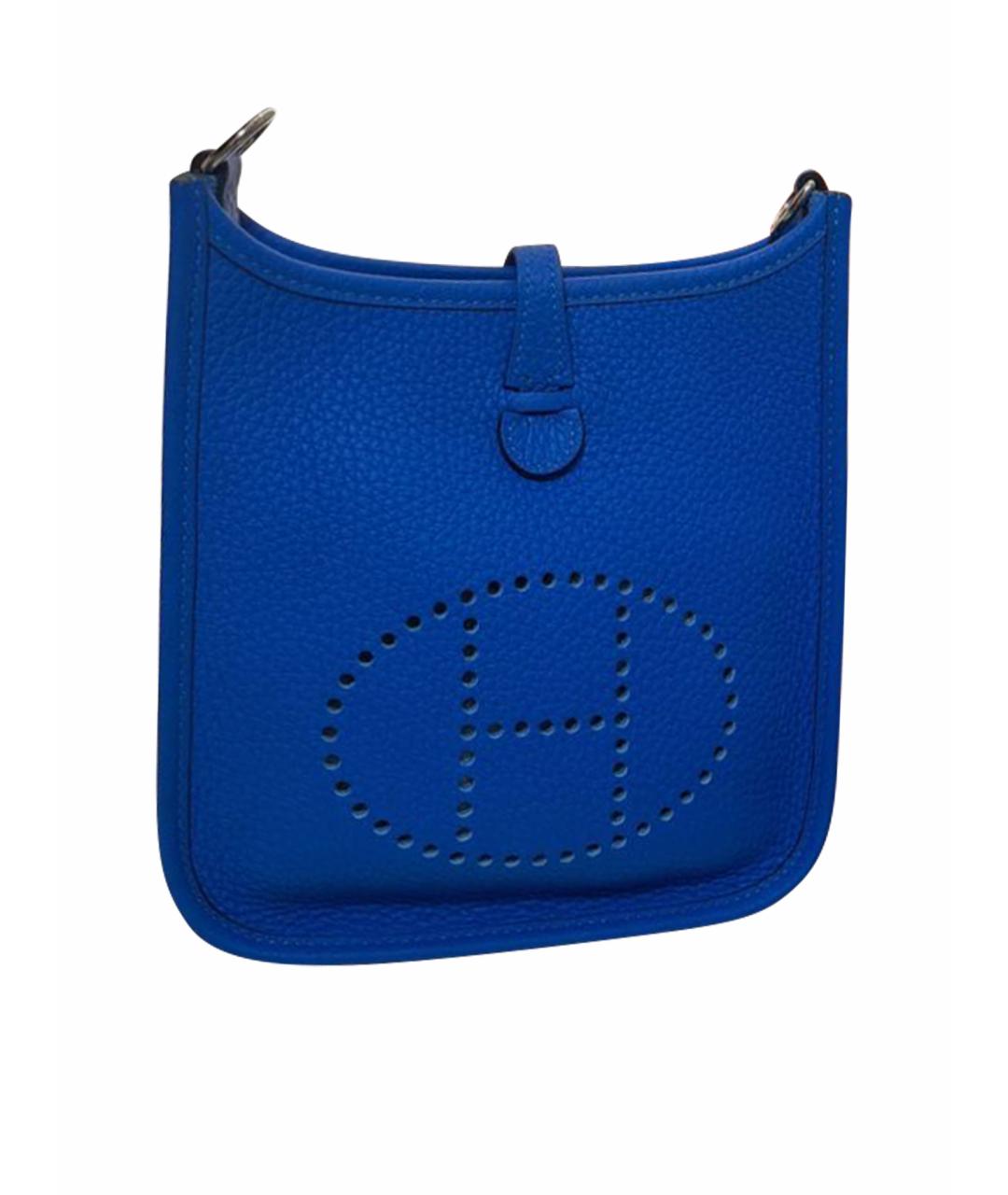 HERMES Синяя кожаная сумка через плечо, фото 1