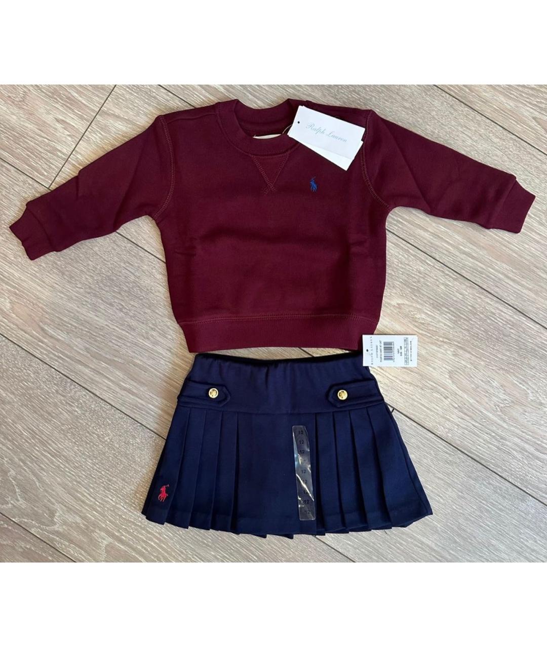 POLO RALPH LAUREN Темно-синяя хлопковая юбка, фото 3