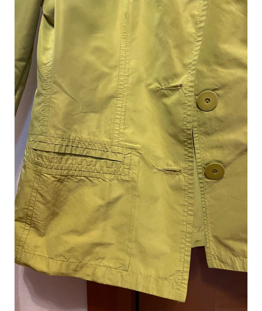 KRIZIA Горчичный полиэстеровый жакет/пиджак, фото 3