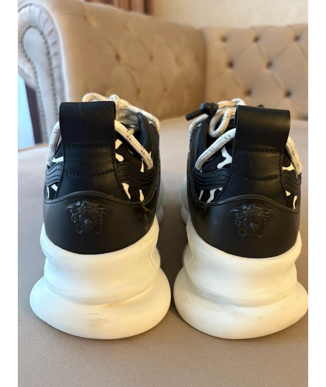 VERSACE Кожаные кроссовки, фото 4