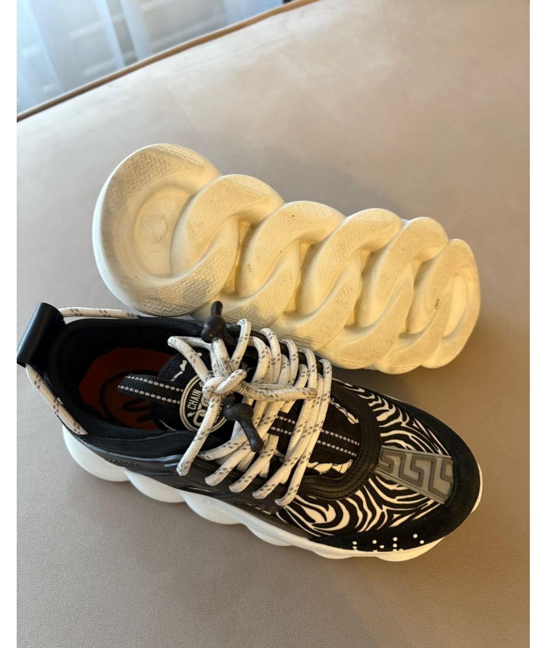 VERSACE Кожаные кроссовки, фото 3