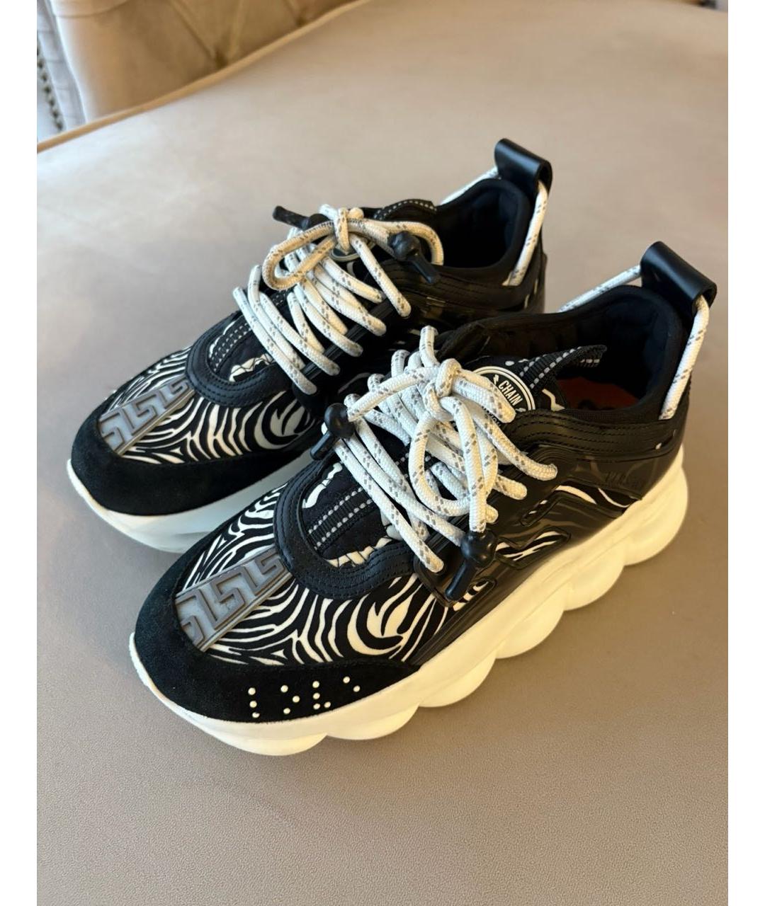 VERSACE Кожаные кроссовки, фото 2