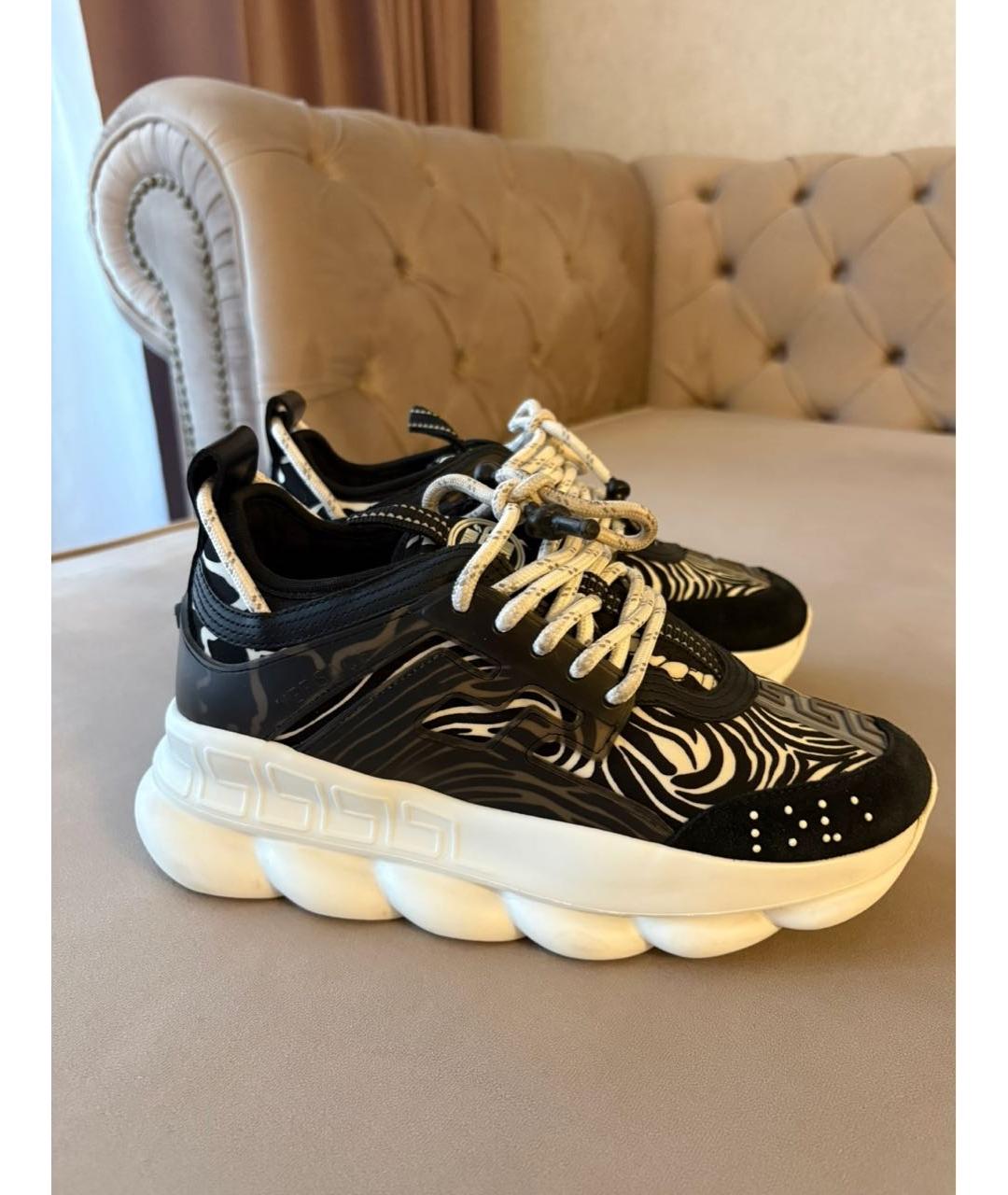 VERSACE Кожаные кроссовки, фото 5