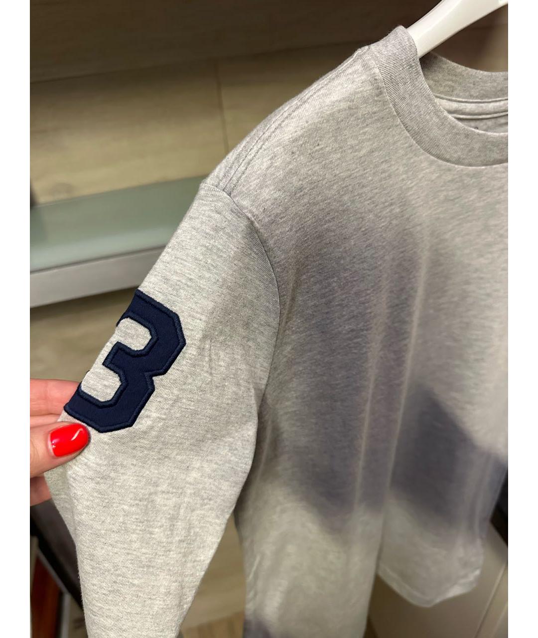 POLO RALPH LAUREN Серая хлопковая детская футболка, фото 3