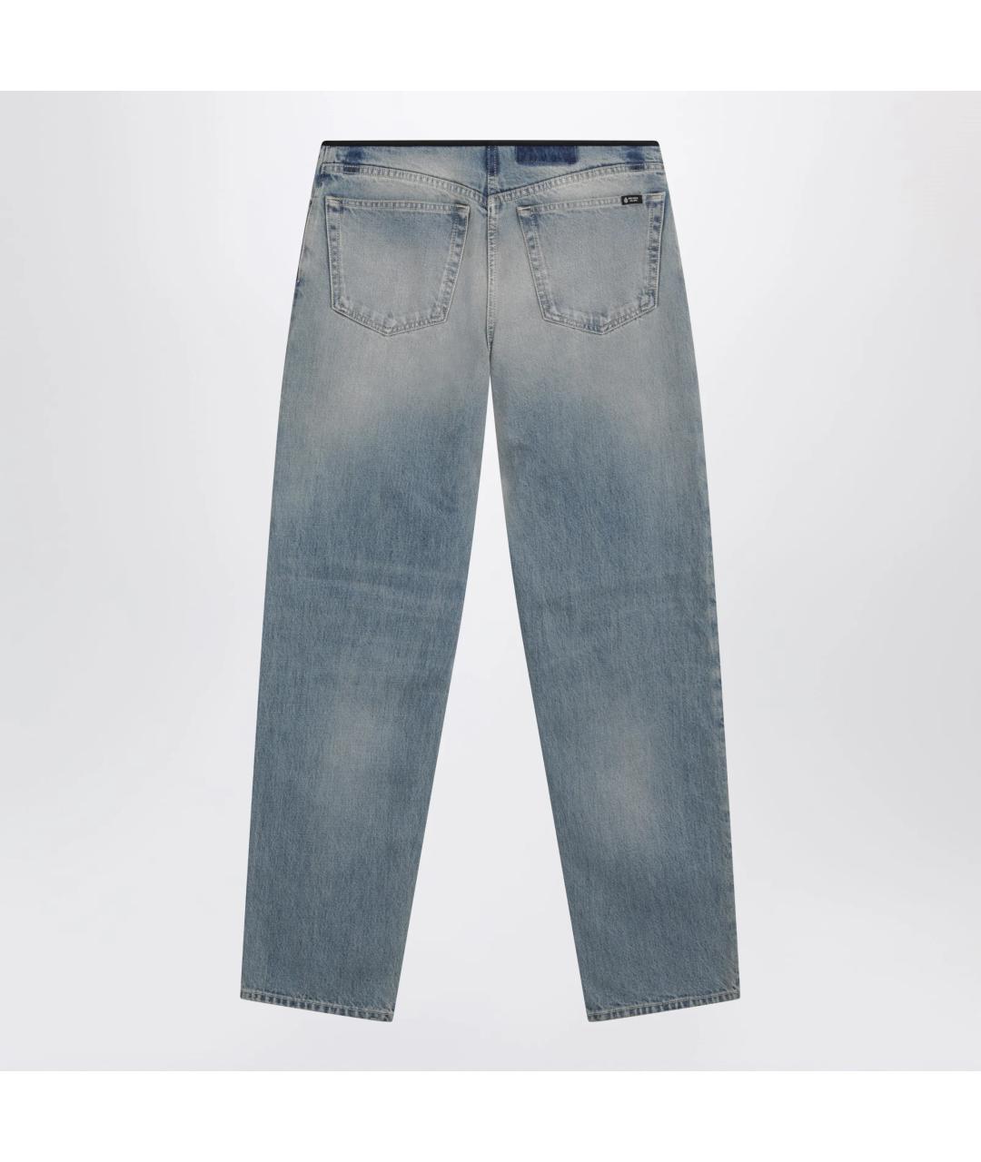 PRADA Голубые хлопковые прямые джинсы, фото 2
