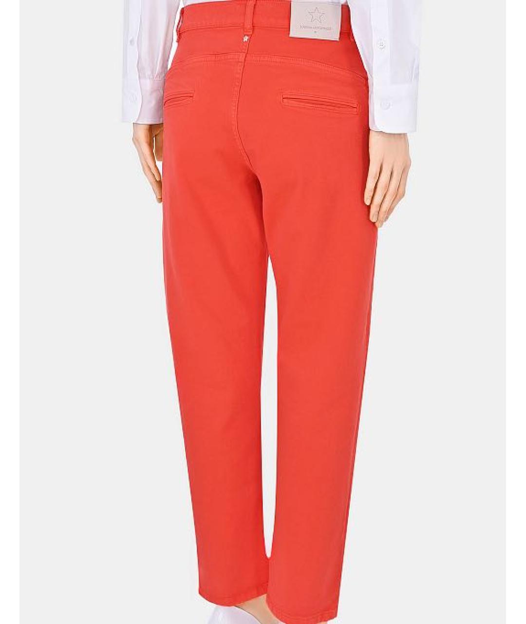 LORENA ANTONIAZZI Красные хлопковые джинсы клеш, фото 2