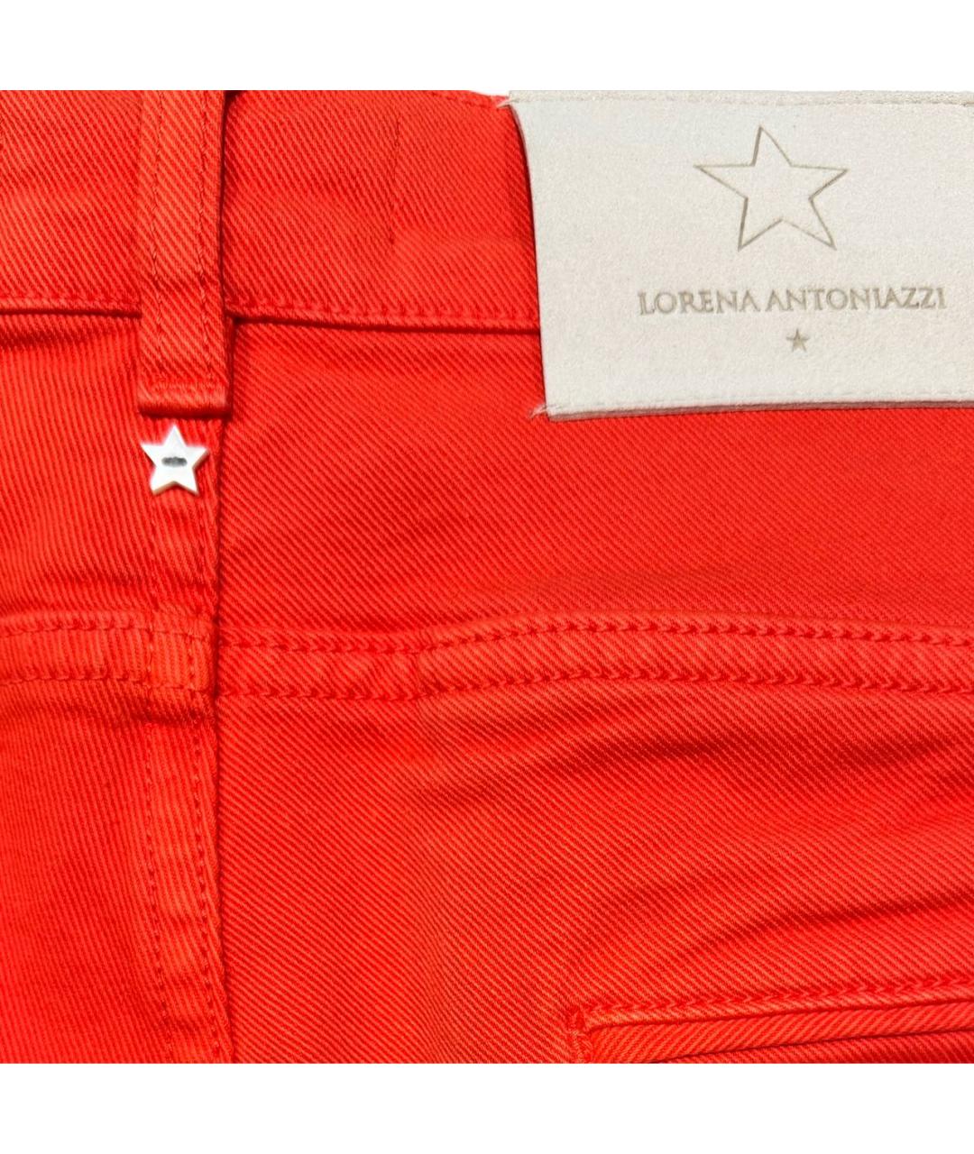 LORENA ANTONIAZZI Красные хлопковые джинсы клеш, фото 3