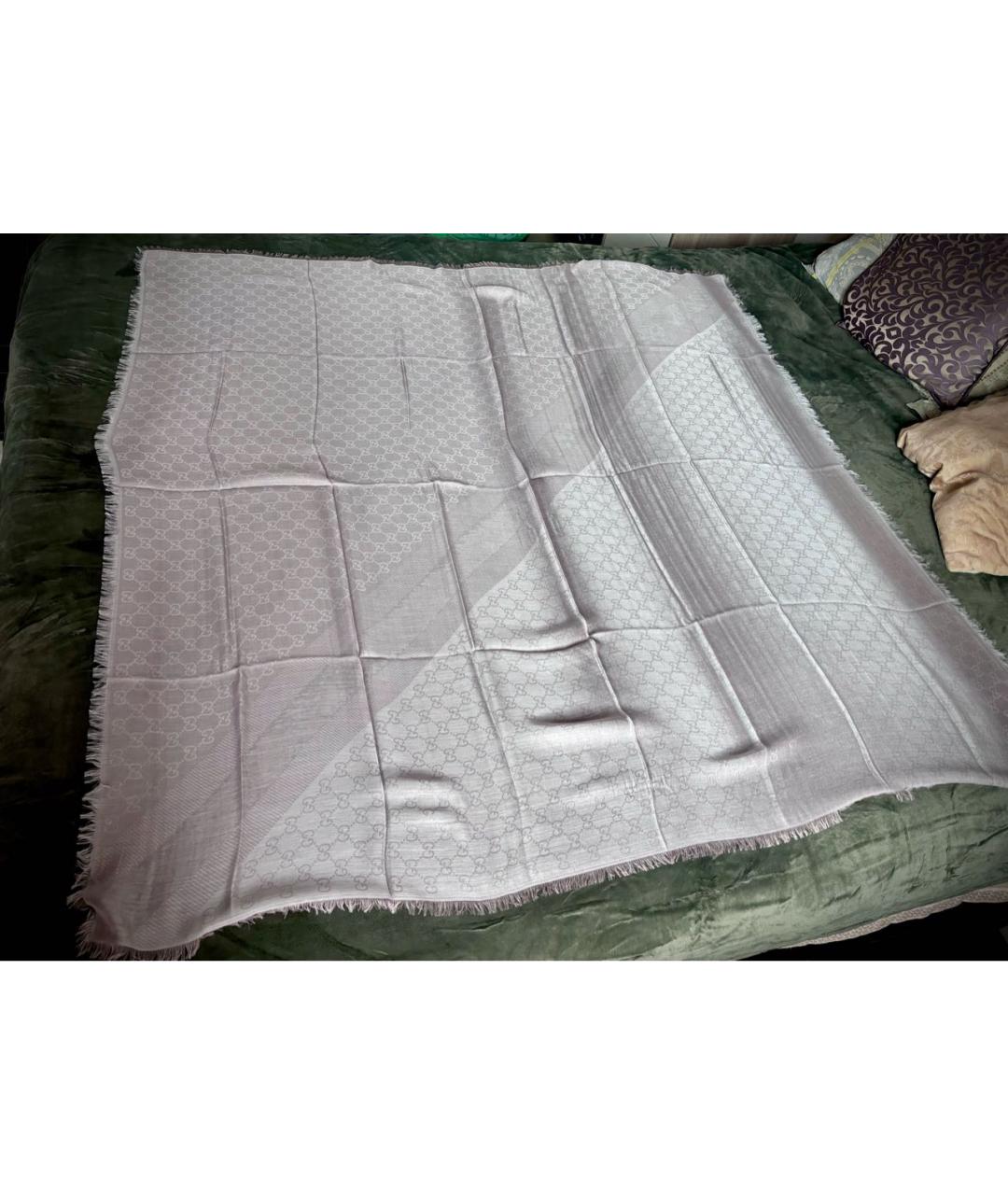 GUCCI Бежевый хлопковый платок, фото 5