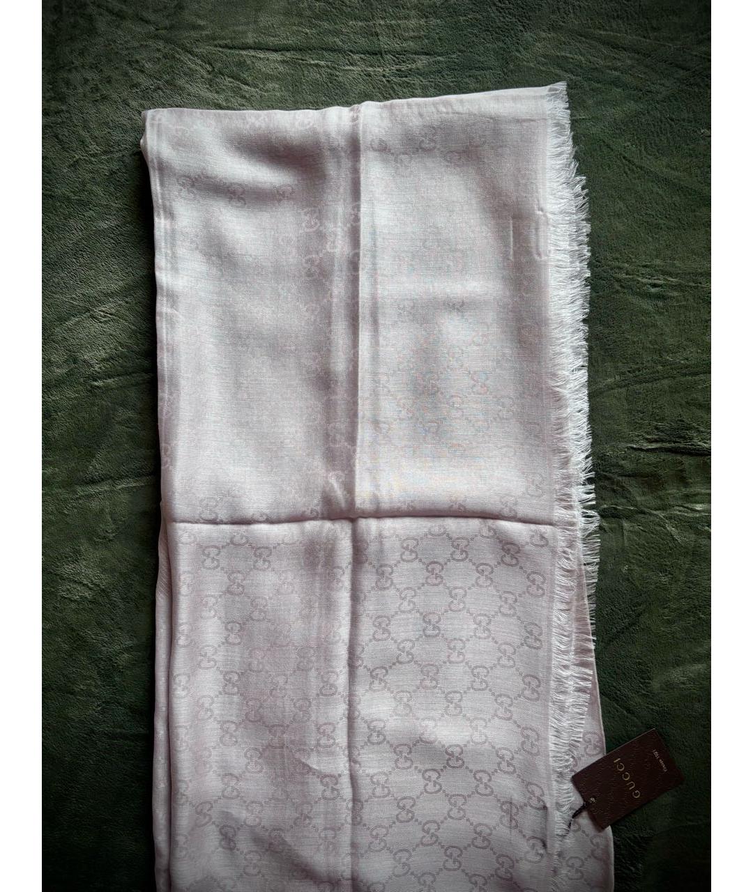 GUCCI Бежевый хлопковый платок, фото 2