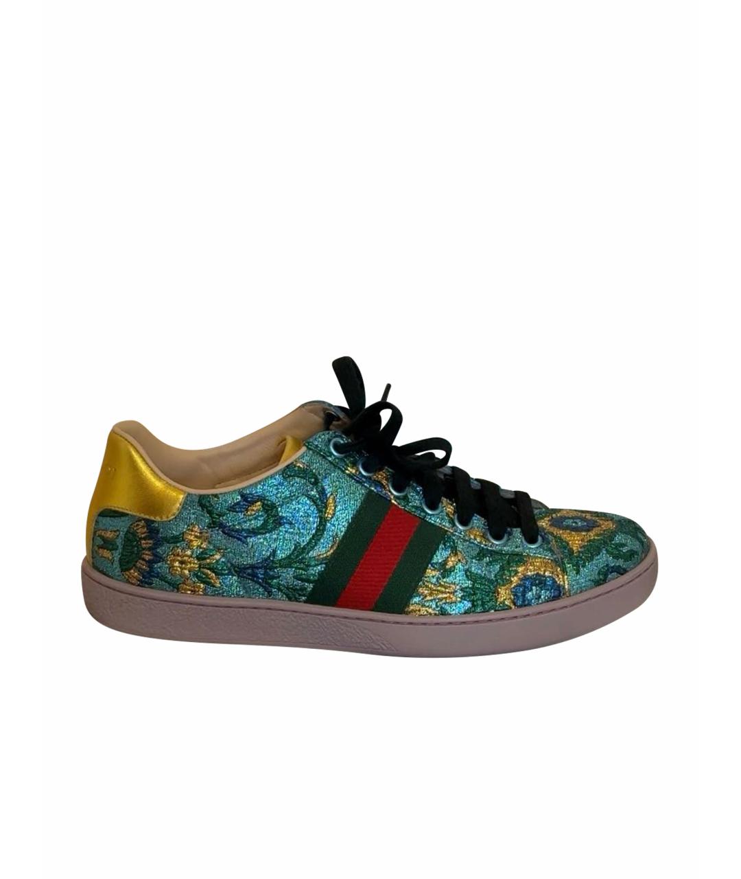 GUCCI Мульти кожаные кеды, фото 1