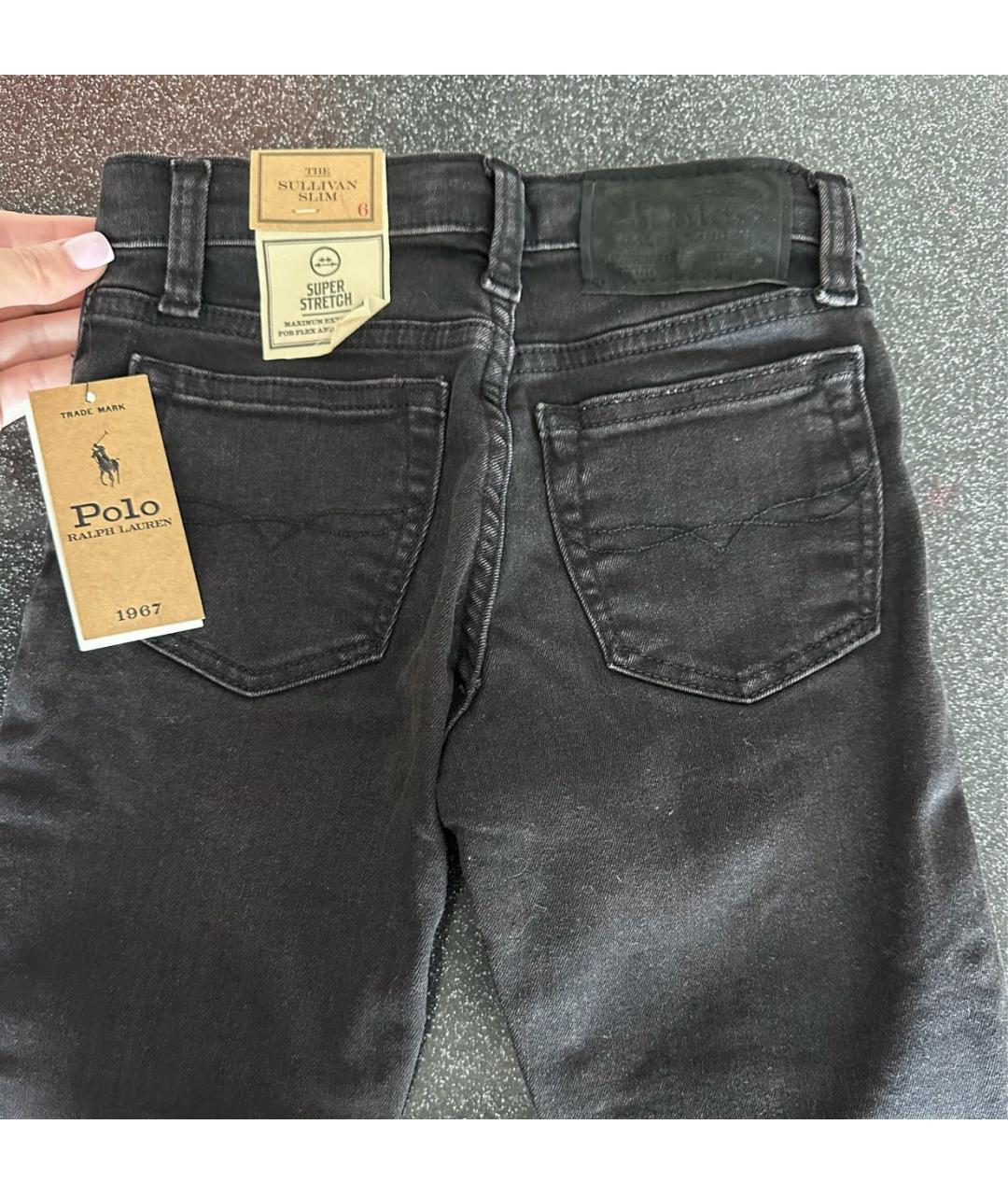 POLO RALPH LAUREN Серые хлопковые детские джинсы, фото 2