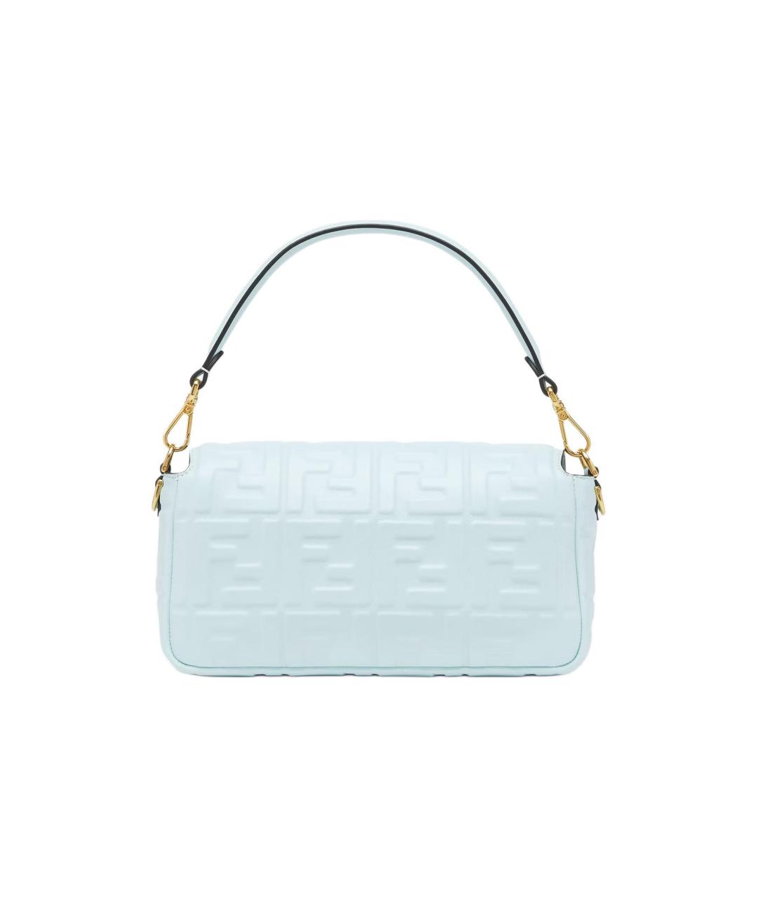 FENDI Голубая кожаная сумка через плечо, фото 3