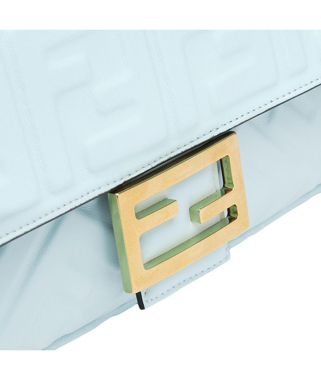 FENDI Голубая кожаная сумка через плечо, фото 5