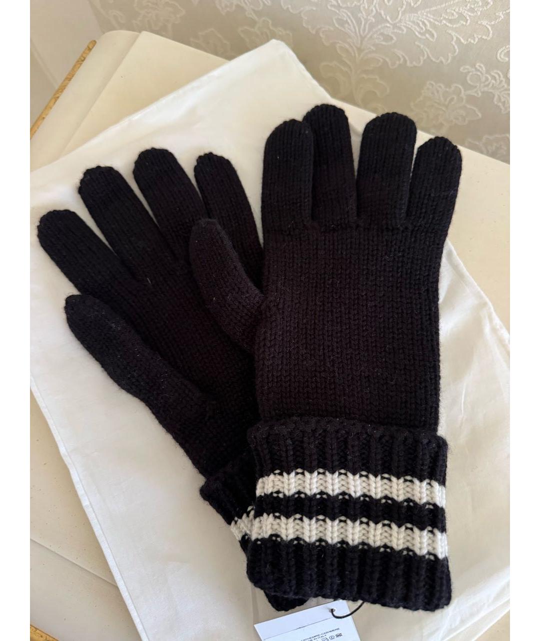CHANEL Черные кашемировые перчатки, фото 5