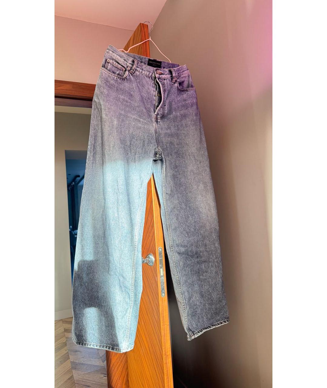 BALENCIAGA Голубые прямые джинсы, фото 2