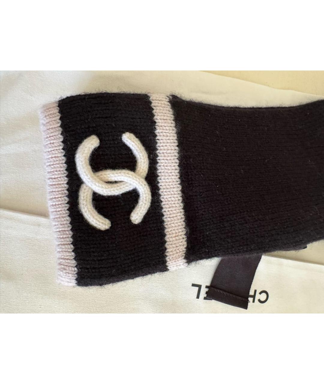 CHANEL Черные кашемировые перчатки, фото 3
