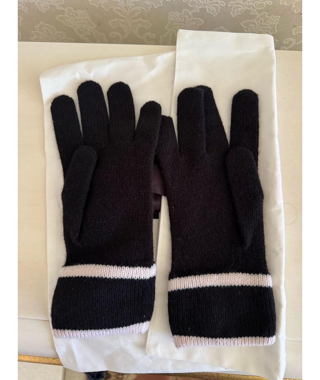 CHANEL Черные кашемировые перчатки, фото 2