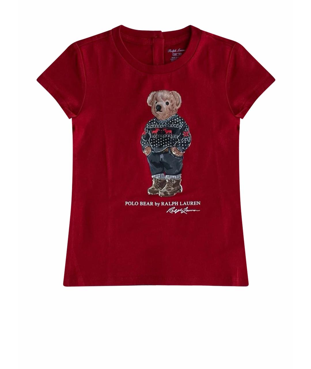 POLO RALPH LAUREN Красный хлопковый футболка / топ, фото 1