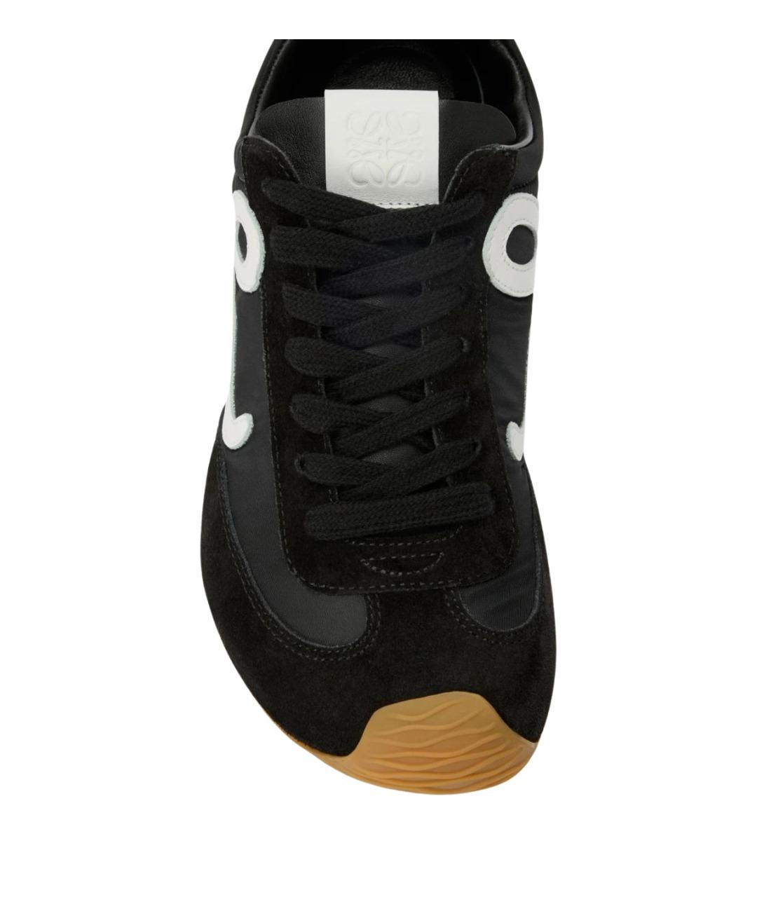 LOEWE Черные кожаные кроссовки, фото 4