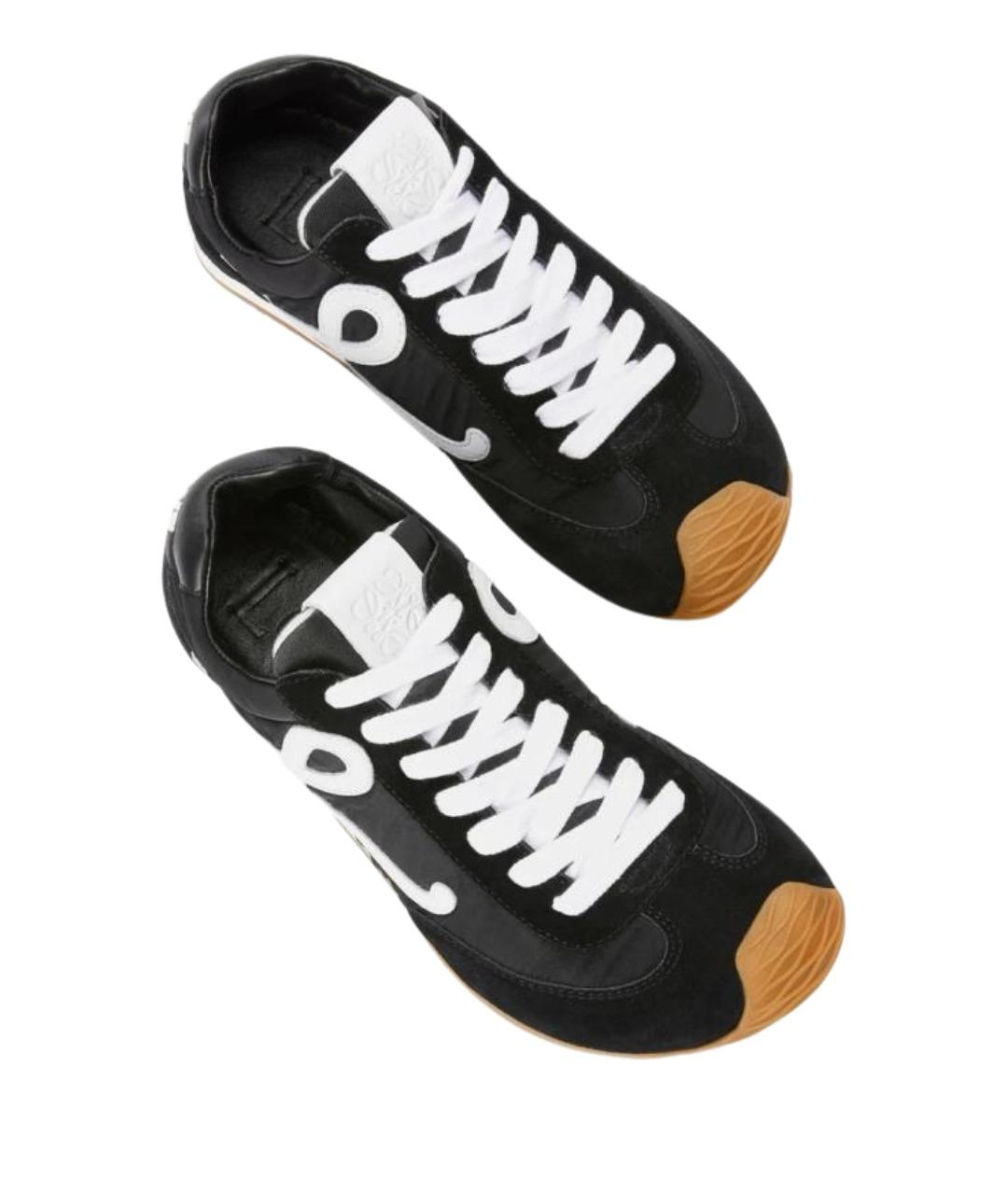 LOEWE Черные кожаные кроссовки, фото 3