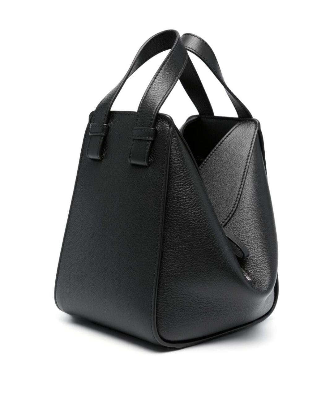 LOEWE Черная кожаная сумка с короткими ручками, фото 1