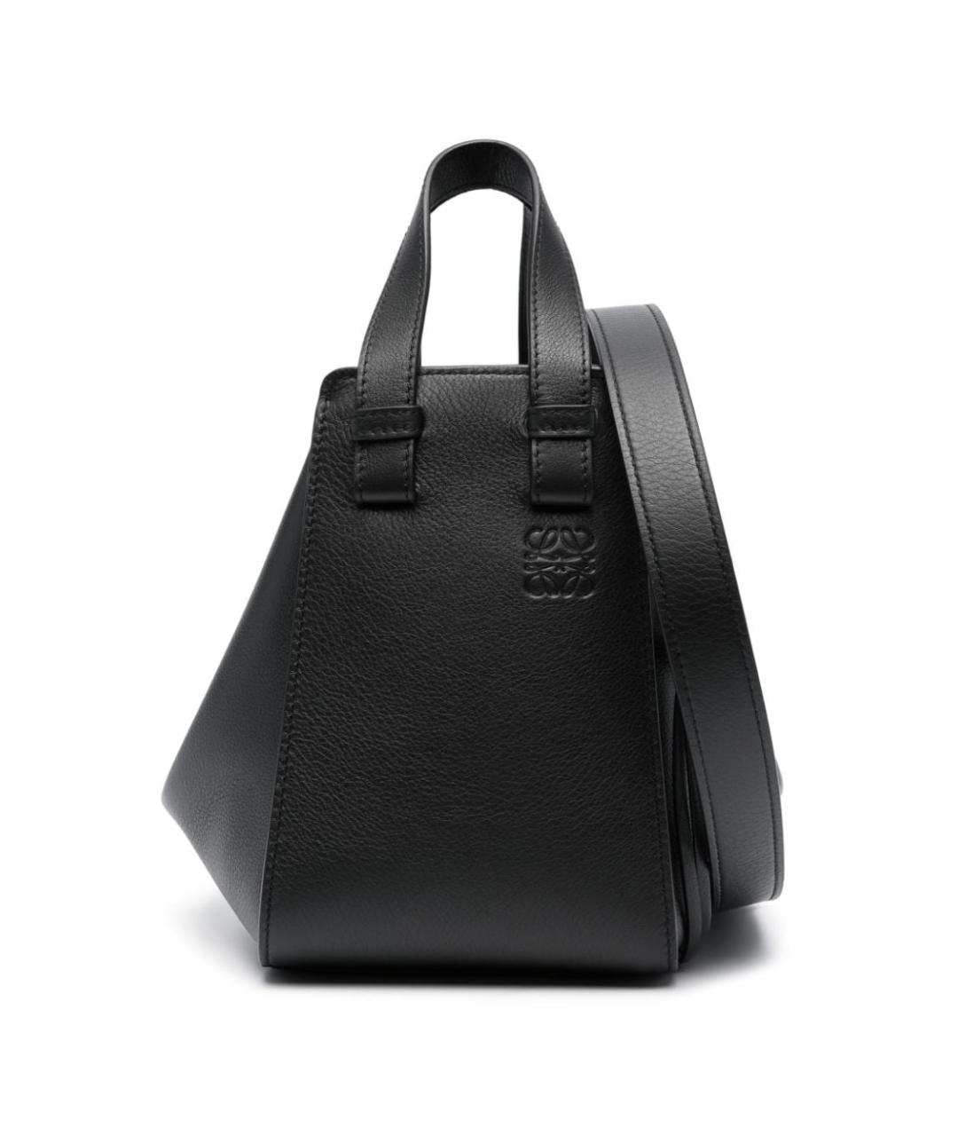 LOEWE Черная кожаная сумка с короткими ручками, фото 3