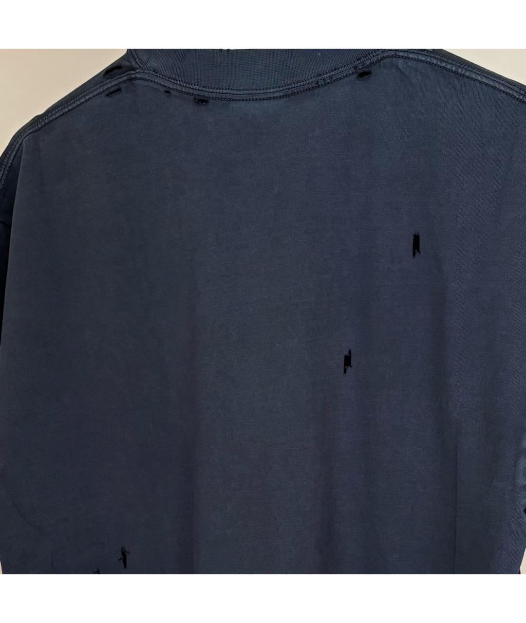 BALENCIAGA Антрацитовая хлопковая футболка, фото 4