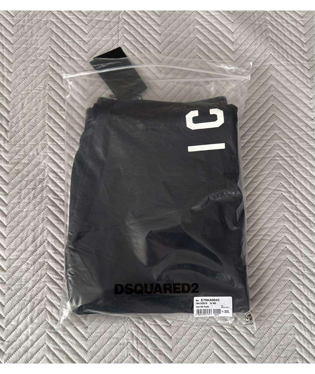 DSQUARED2 Черные хлопковые повседневные брюки, фото 7