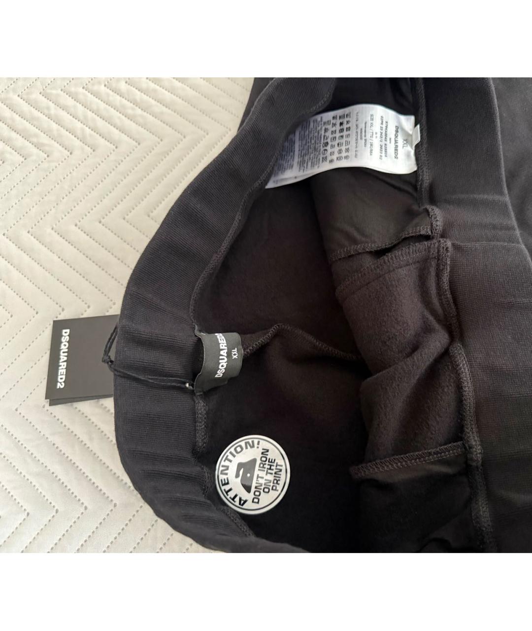 DSQUARED2 Черные хлопковые повседневные брюки, фото 6