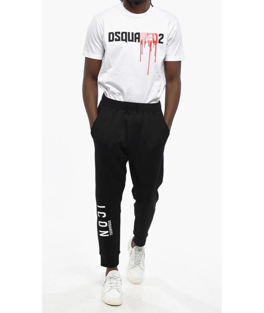 DSQUARED2 Черные хлопковые повседневные брюки, фото 4