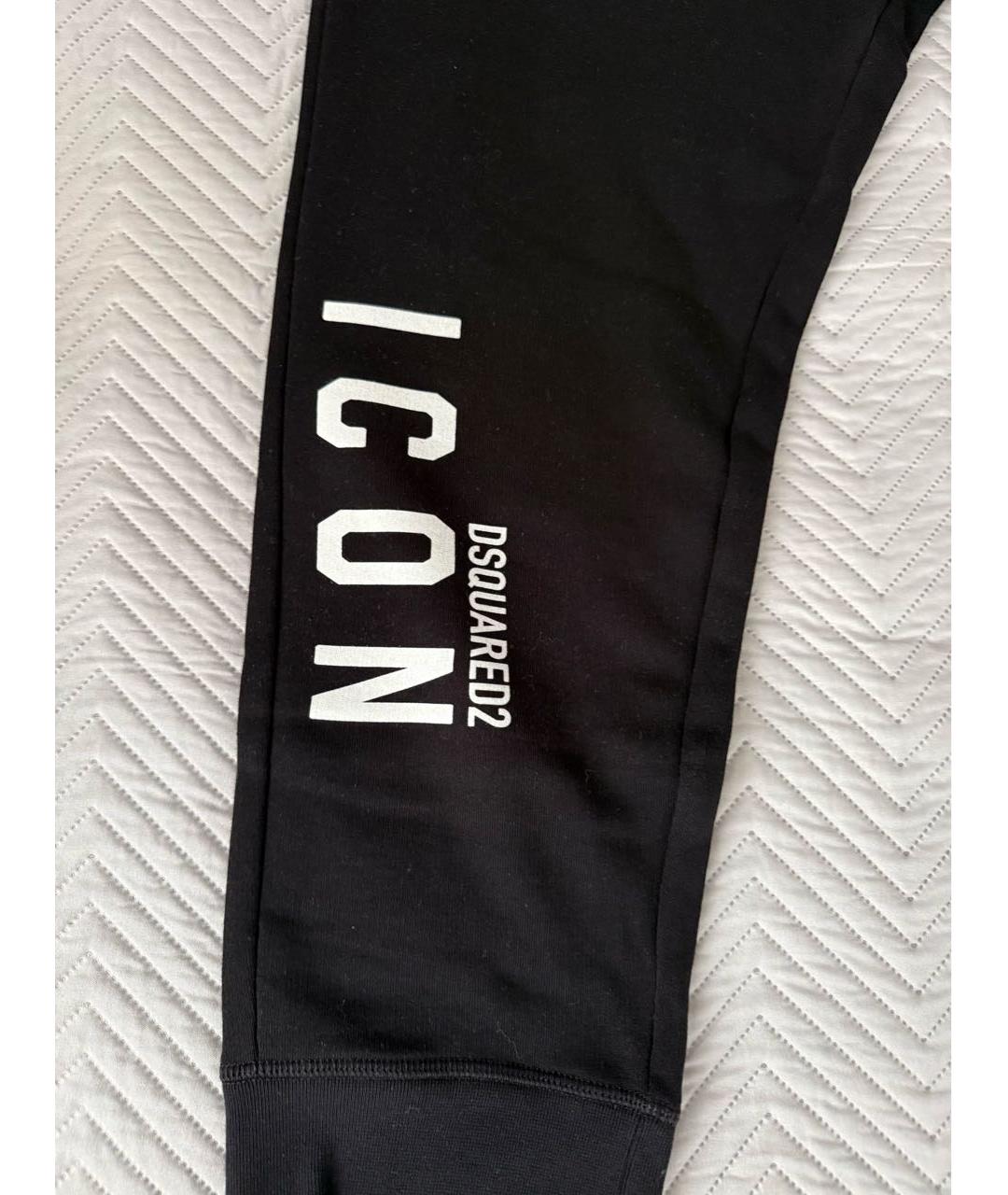 DSQUARED2 Черные хлопковые повседневные брюки, фото 5