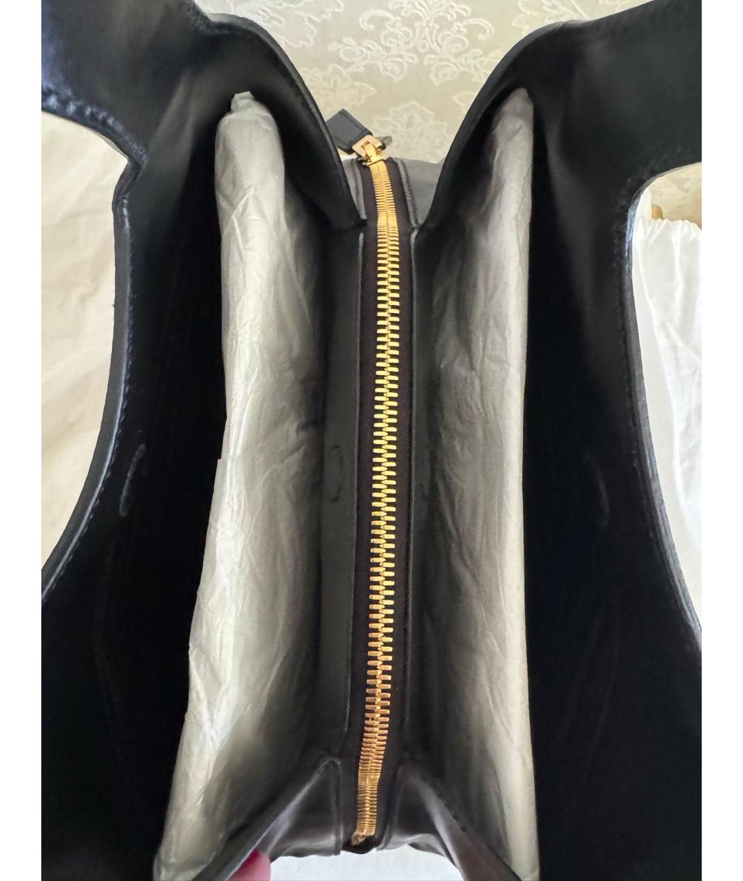 PRADA Черная кожаная сумка с короткими ручками, фото 6