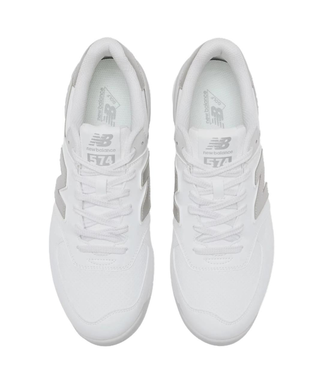 NEW BALANCE Белые кожаные низкие кроссовки / кеды, фото 3